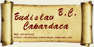 Budislav Capardača vizit kartica